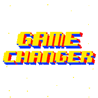 Text gif. 16-bit 3D letters on a starry background, red and blue on the Z-axis flashing white and yellow on the surface, reading "Abortion was the game changer this election!"