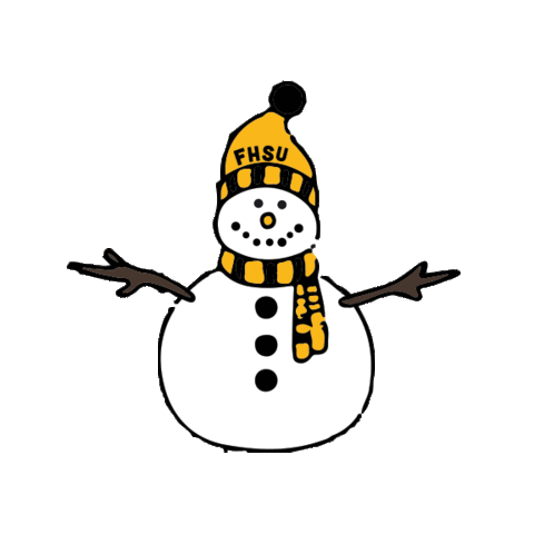 Snowman Tigers Sticker by FHSU Foundation