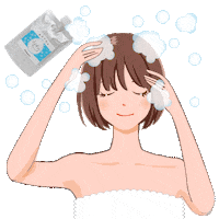 Girl Bathing Sticker by mizumina