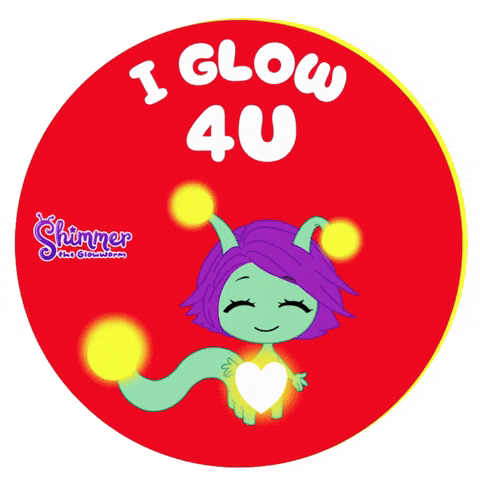 Glowy I glow 4U red by Shimmer the Glowworm