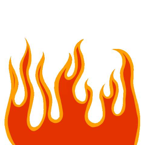 Fire Flames Sticker by AF ILLUSTRATIONS