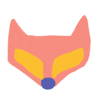 Fox Swimming Sticker by KEROKOO