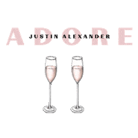 JustinAlexanderBridal celebration cheers wedding champagne Sticker