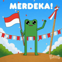 17 Agustus Frog GIF by fwogs