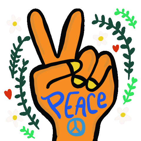 Peace Out Love Sticker by Jelene