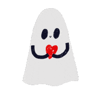 KadnaAnda love heart illustration halloween Sticker