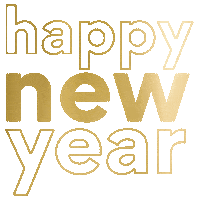 Happy New Year Gold Sticker by Total Creation