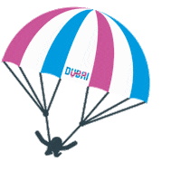 skydiving skydive Sticker by Visit Dubai