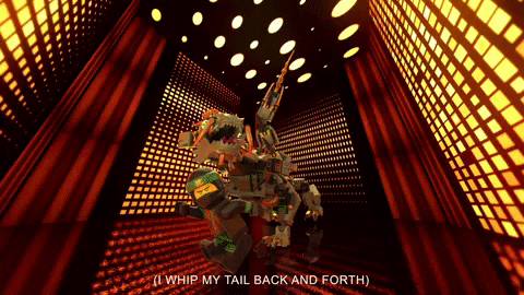 lego giphygifmaker dance dragon whip GIF