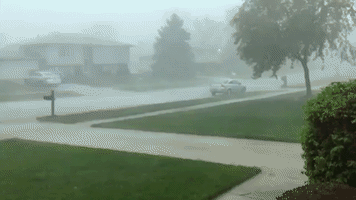 Heavy Rain Falls in St John as Thunderstorms Sweep Indiana