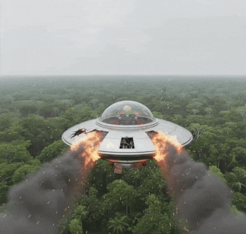 Area 51 Crash GIF by Lonely Aliens