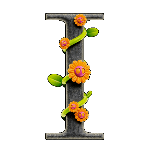 Typography Flowers Sticker by Evan Hilton