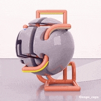 oops_caps design trippy digital art render GIF