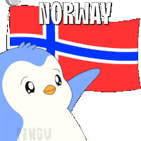 Penguin Flag Sticker by Pudgy Penguins
