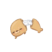 thehuggyseal love seal fortune cookie thehuggyseal Sticker