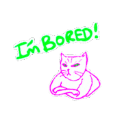Mcrartgallery cat bored grumpy cat im bored Sticker