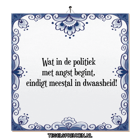 Nl Angst Sticker by Tegelspreuken.nl