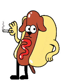 dog hotdog Sticker by Studio Hello