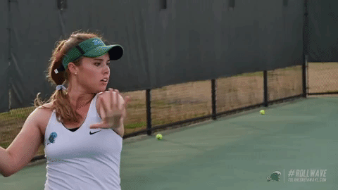 women's tennis GIF by GreenWave