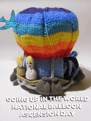 Going Up Hot Air Balloon GIF by TeaCosyFolk