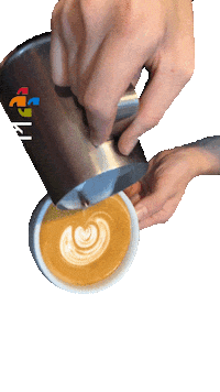 Art Latte Sticker by Klatch Roasting