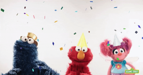 Cookie Monster Celebration GIF by Sesame Street