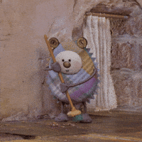 tweedyandfluff cleaning broom this is me sweeping GIF