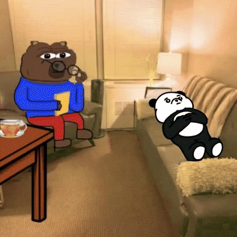 Emotional Support Relatable Meme GIF by Kanpai Pandas