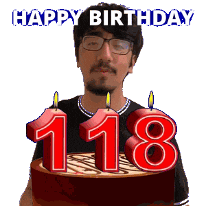 118 Birthday Sticker