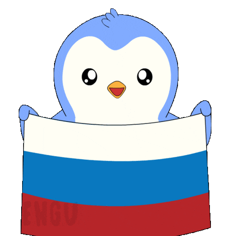 Russian Penguin Sticker by Pudgy Penguins