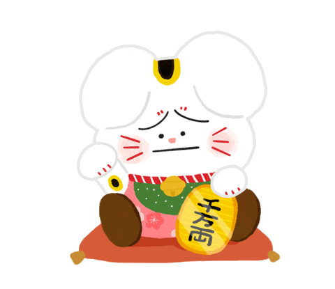 Rabbit Luckycat Sticker by ACHTUNG