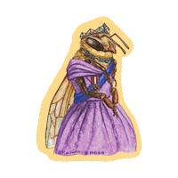 Queen Bee Sticker by nosopatches