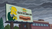X-Cell-Ent Burger Billboard | Season 32 Ep. 18 | THE SIMPSONS
