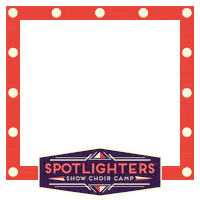 SpotlightersCamp showchoir spotlighters redframe marqueelights Sticker
