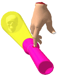 pink hand STICKER