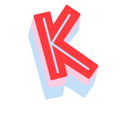 k lettering Sticker by AF ILLUSTRATIONS