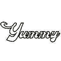 Hungry Lettering Sticker