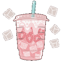 Pink Coffee Sticker by Rocio