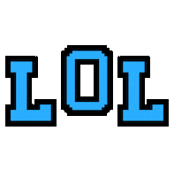joyfuljuly pixel lol blue black Sticker