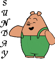 Super Sunday Bear Sticker