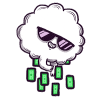 Make It Rain Money Sticker