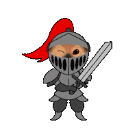 fluffybydesign dog job knight fluffybydesign Sticker