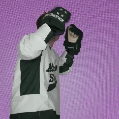 Ncaa Hockey Dancing GIF by Michigan State Athletics