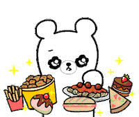 Hungry Food Sticker by Shiny bear