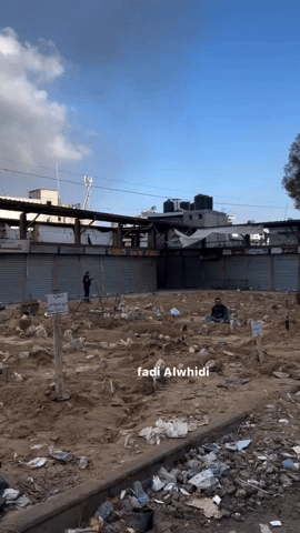 Former Market Now a Makeshift Graveyard in Northern Gaza
