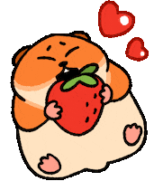 Hungry Dwarf Hamster Sticker by Animade