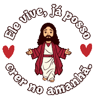 Ele Vive Jesus Sticker by Bel Diniz