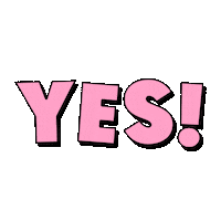 Pink Yes Sticker