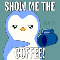 Good Morning Coffee GIF by Pudgy Penguins
