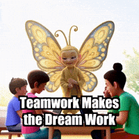 Teamwork Makes The Dream Work GIF by BuddhaFlyJourney